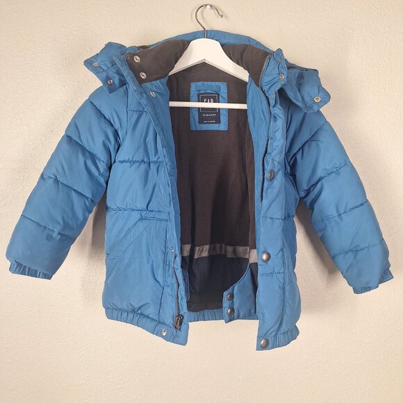 Kids Puffer Jacket Blue GAP Size XS - Picture 6 of 13